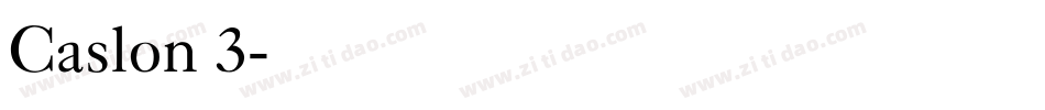 Caslon 3字体转换